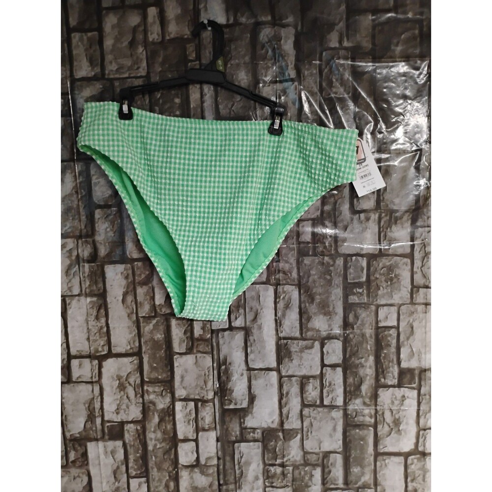 Womens Time & Tru Jade Stone (Green) Bikini Bottom Size 2X (20W-22W) Mid-Rise